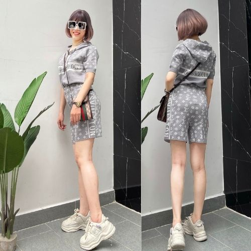 Set Bộ Len Phong Cách Thể Thao Phối Nón Họa Tiết Chữ Hàng Nhập Quảng Châu Cao Cấp (Ảnh Thật Tự Chụp)