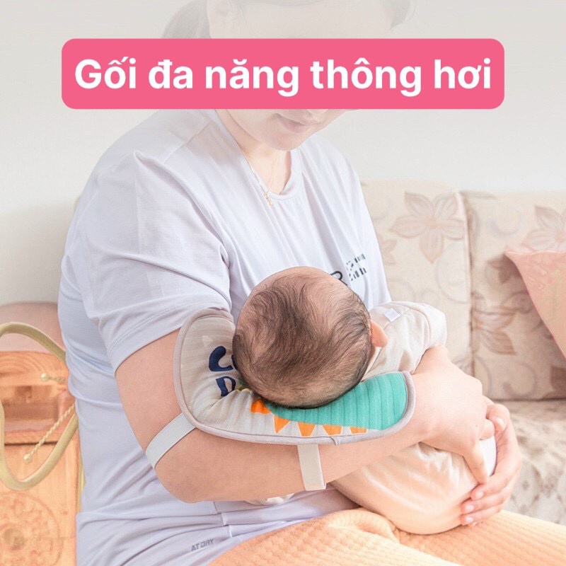 Gối cho bé sơ sinh, gối đa năng cho bé thông hơi thoáng khí