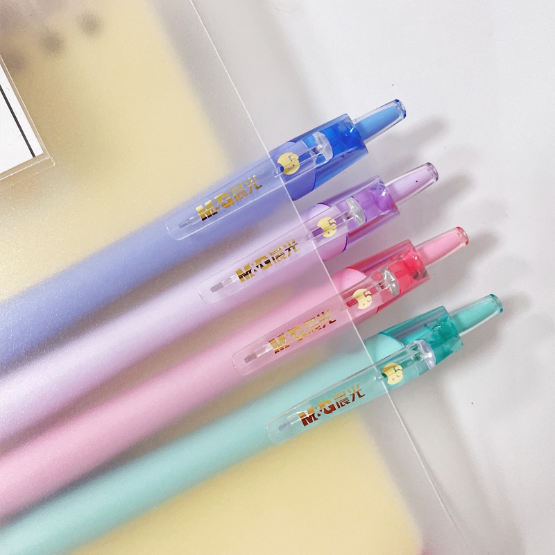 Bút Bi Mực Đen Ngòi 0.5mm Có Thể Thu Gọn