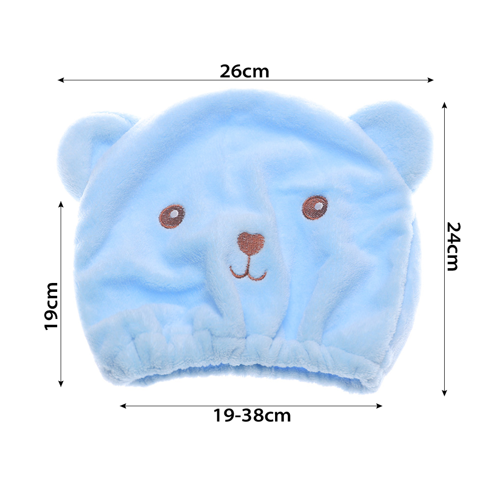 Khăn trùm đầu làm khô tóc nhanh chóng thiết kế dễ thương