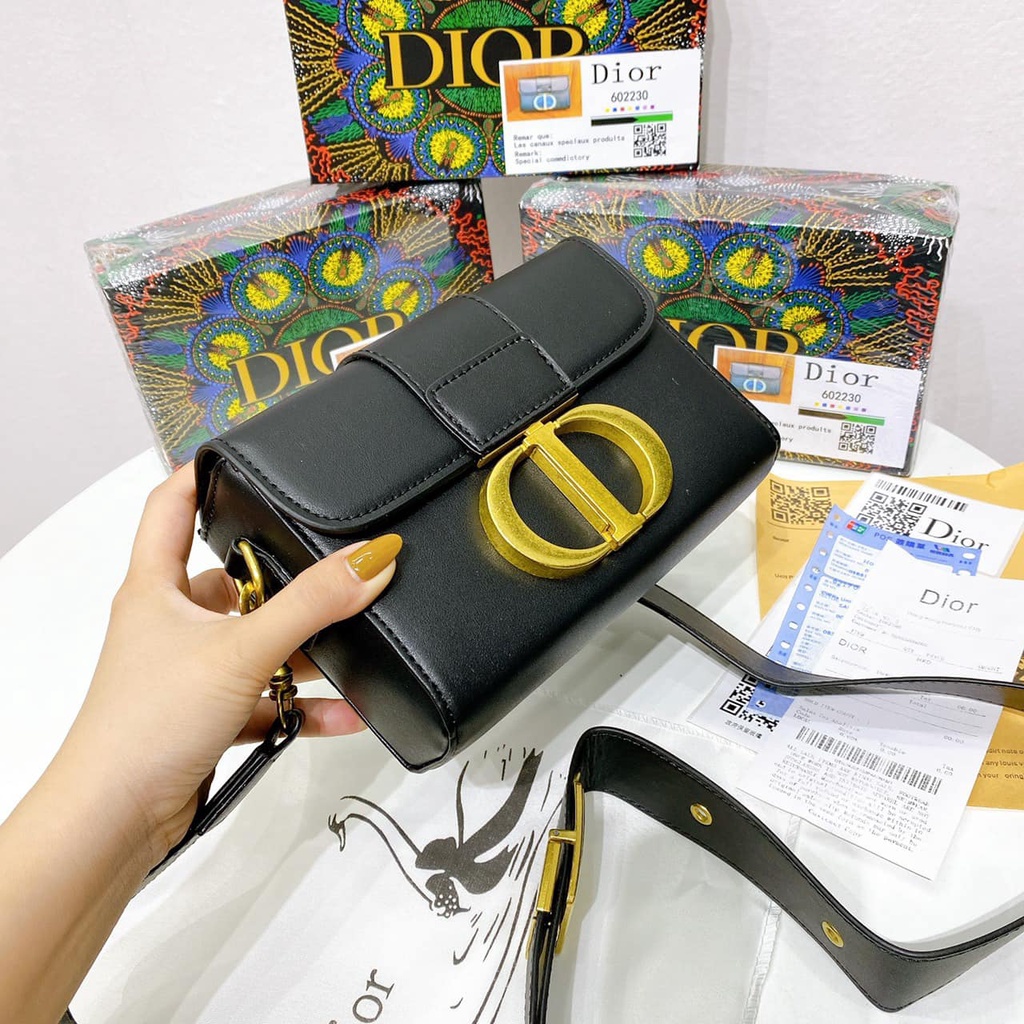 Túi đeo chéo chữ CD size 18cm fullbox dây bản to