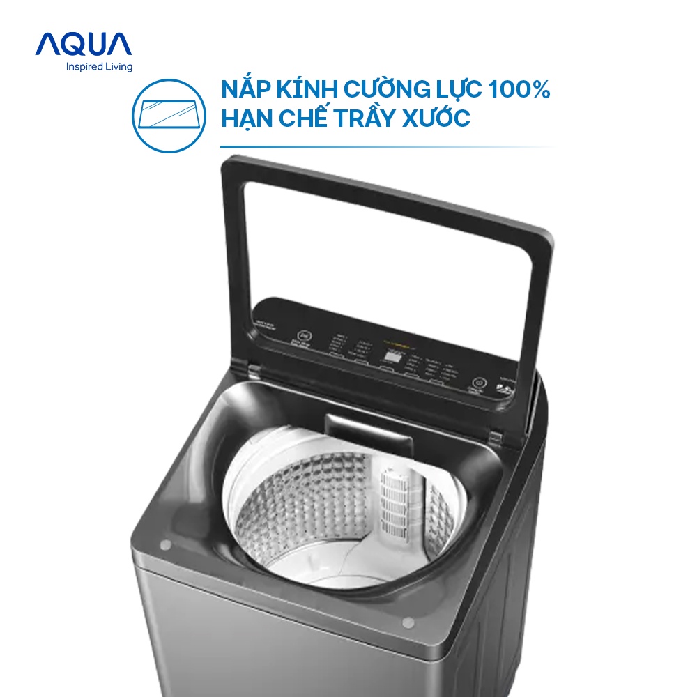 Máy giặt cửa trên 9.5kg Aqua AQW-FR95HT.S - Miễn phí lắp đặt