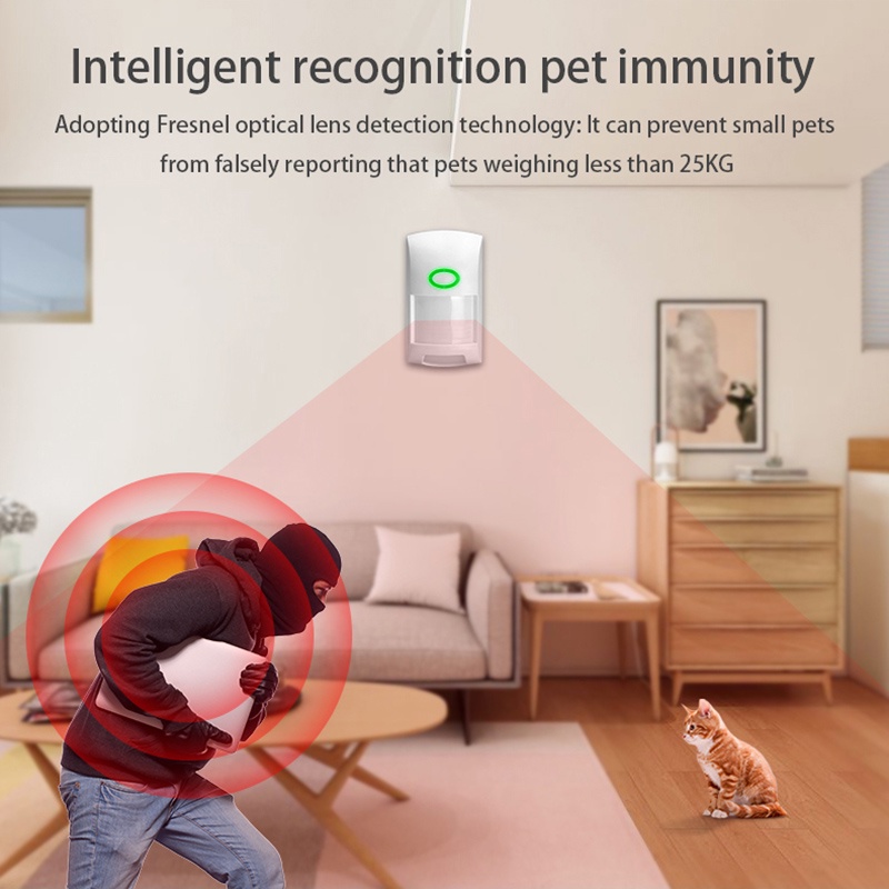 Tuya WiFi PIR Cảm biến chuyển động hồng ngoại Máy dò cơ thể người Hệ thống cảnh báo nhà thông minh tương thích với cuộc sống thông minh Alexa Google Home