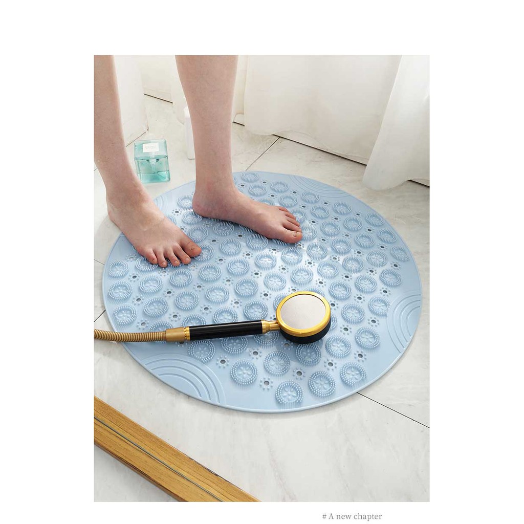 Thảm nhựa tròn chống trơn trượt trong nhà tắm