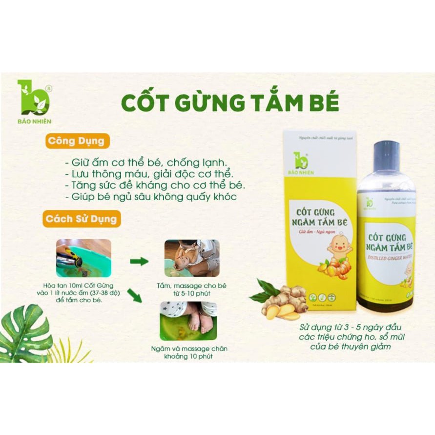 Cốt gừng ngâm tắm bé