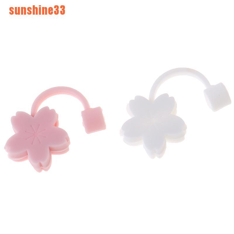 Creative Cherry Cloud Silicone Straw Plug Reusable Drinking Dust Cap Tips