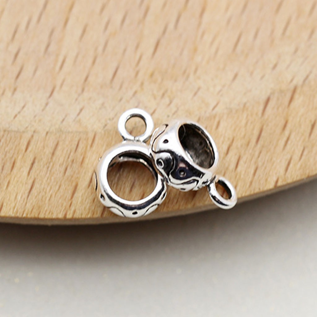 Phụ kiện Charm bạc Mặt khóa dây treo