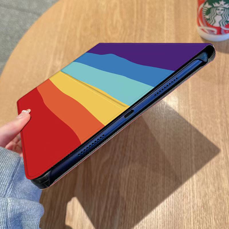 Ốp Máy Tính Bảng Màu Cầu Vồng Dễ Thương Cho ipad air ipad mini 123456 Ốp Máy Tính Bảng Bằng silicon Cho ipad 11inch 10.2inch air4