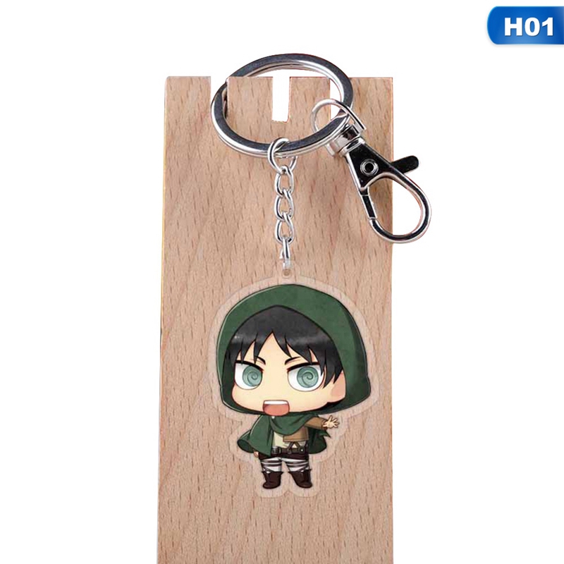 Móc khóa Acrylic hình Anime Attack On Titan Mikasa Ackerman Levi