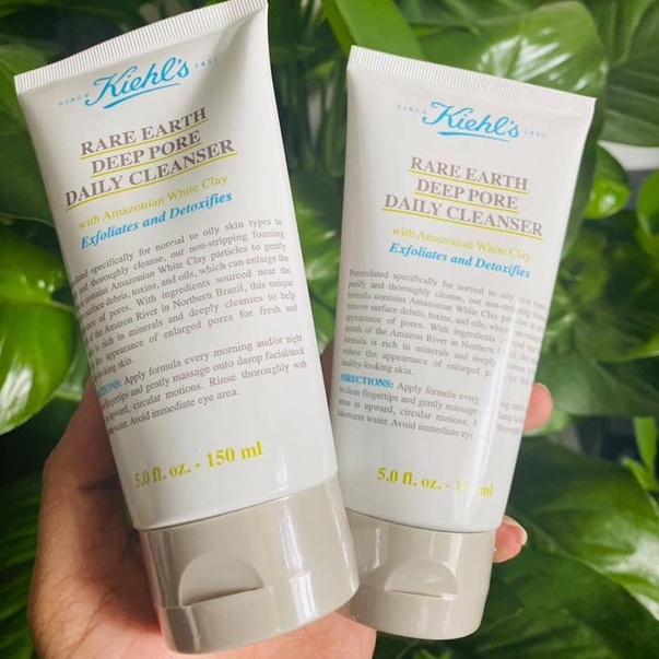 ĐỦ BILL - SỮA RỬA MẶT KIEHLS - Sữa Rửa Mặt Đất Sét Kiehl’s Rare Earth Deep Pore Daily Cleanser Cho Da Dầu 150ML