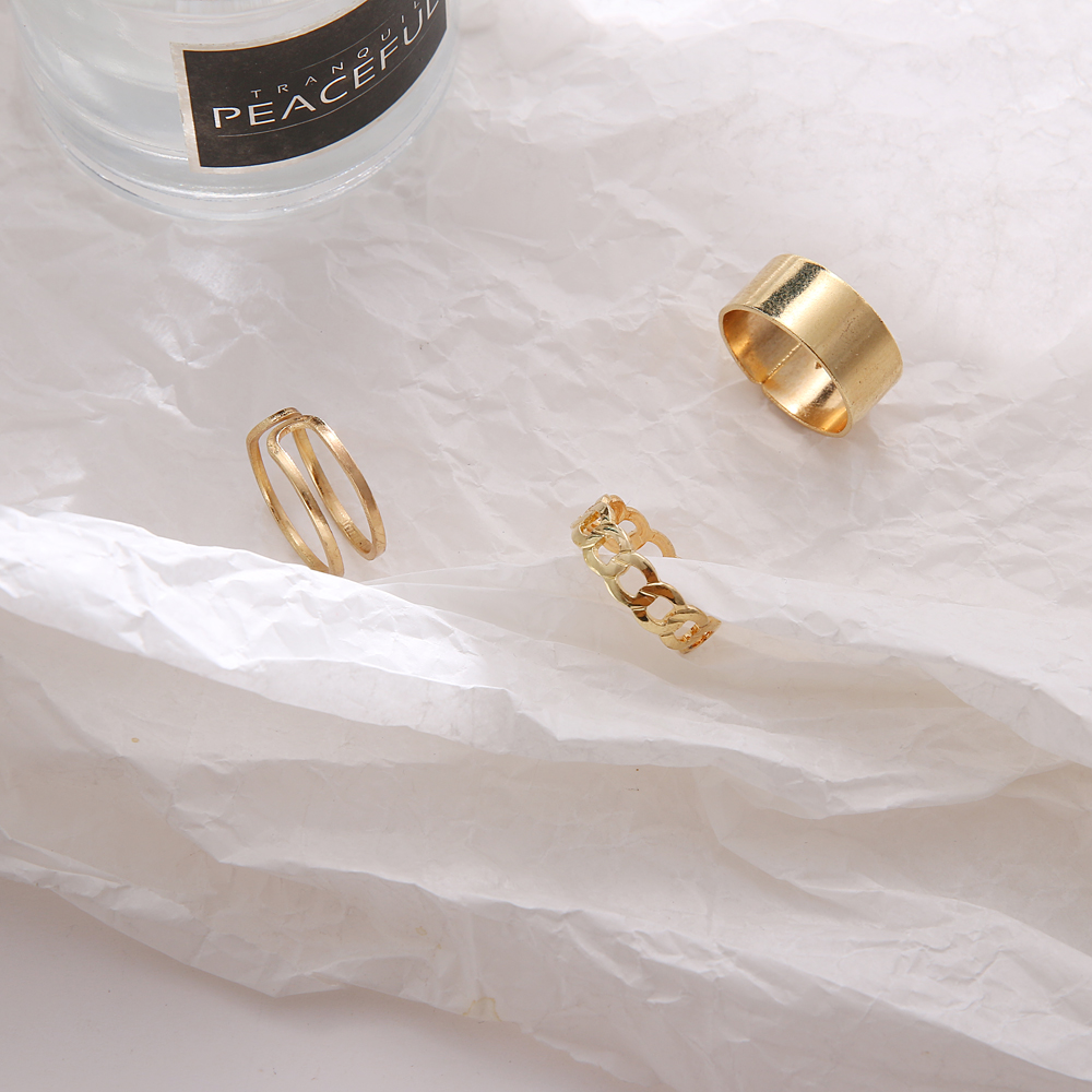 Nhẫn Thiết Kế Hình Học Đơn Giản Thời Trang Cho Nữ
