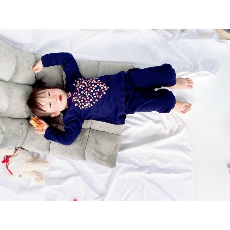 SET 3 BỘ HOA COTTON DÀI TAY CHO BÉ GÁI