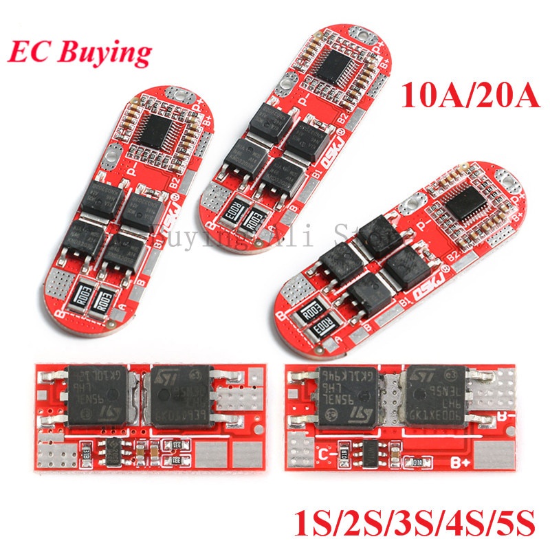 Bảng mạch bảo vệ PCB chuyên dụng cho 1S 2S 10A 3S 4S 5S 20A 25A 18650