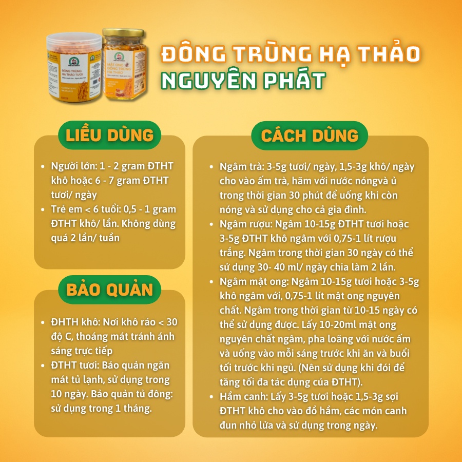 Mua 2 tặng 1 tỏi đen - Hộp cao cấp combo 2 lọ Đông trùng hạ thảo sấy thăng hoa thượng hạng Nguyên Phát 25 gram