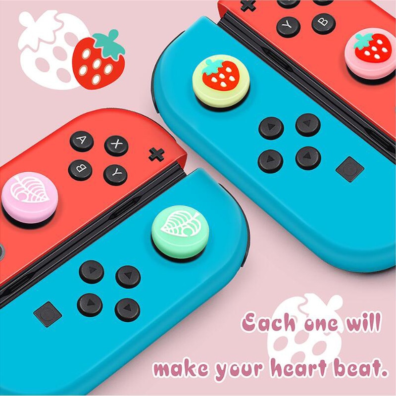 Ốp Bảo Vệ Nút Bấm Điều Khiển Chơi Game Nintendo Switch NS Lite Joy-Con Hình Trái Cây Dạ Quang