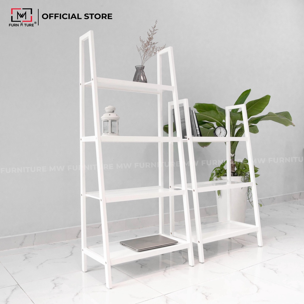 Kệ sách đa năng 4 tầng lắp ráp gỗ thông nhập khẩu MW FURNITURE - Nội thất trang trí