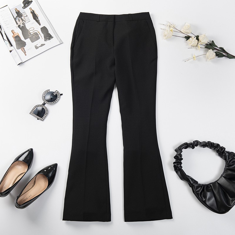 Quần ống loe Mecia QD2111, quần ống vẩy túi chéo chất tuýt si co giãn nhẹ mặc mát thoáng, dáng công sở dự tiệc | BigBuy360 - bigbuy360.vn