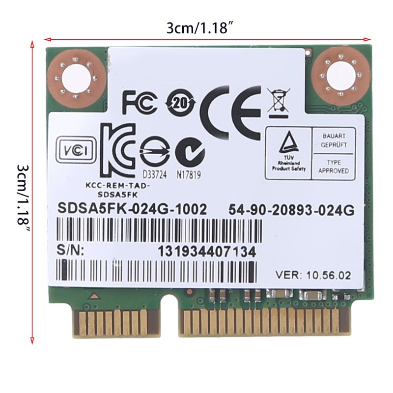 Utake Half Slim 24GB SSD Internal Solid State Drive High Performance MSATA Hard Disk  for Laptop PC Computer Notebook