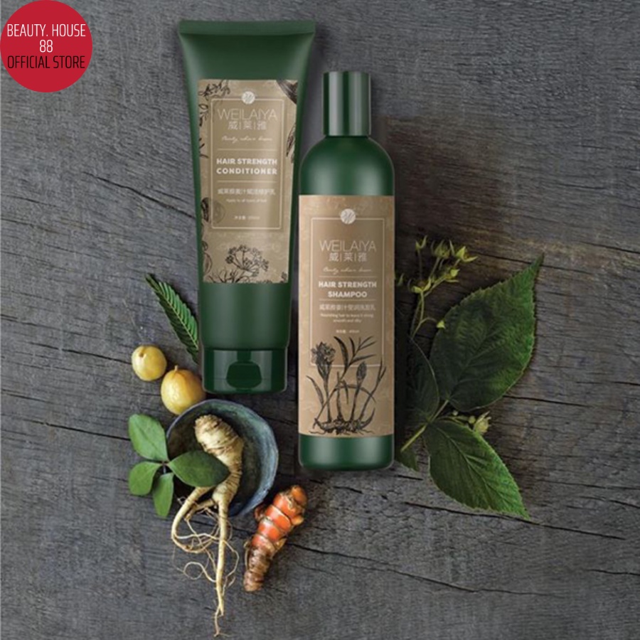 Dầu Gội Gừng Xanh Hà Thủ Ô WEILAIYA Ngăn Rụng Tóc Kích Mọc Tóc 400ml