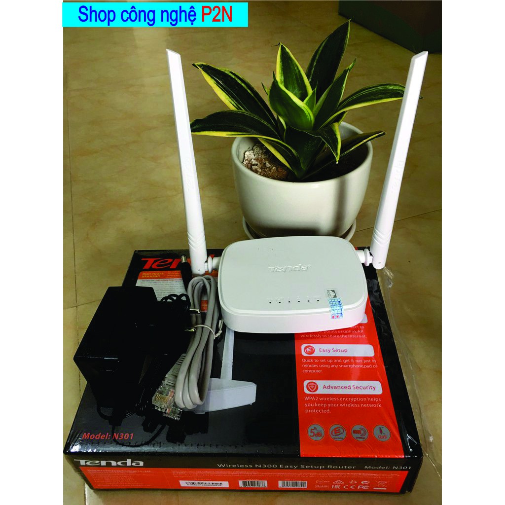 [Chính hãng] TENDA N301 - Bộ phát WIFI 2 râu tốc độ 300Mbps bảo hành 36 tháng | BigBuy360 - bigbuy360.vn