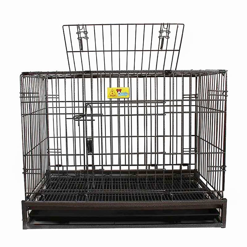 chuồng chó mèo, Lồng chó mèo sơn tĩnh điện màu vân đá gấp gọn, tiện lợi di chuyển