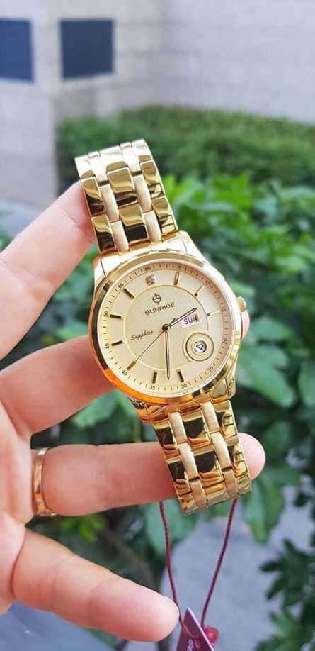 Đồng hồ nam SUNRISE 782SWA Full hộp, thẻ bảo hành chính hãng, Kính Sapphire chống xước và nước tốt