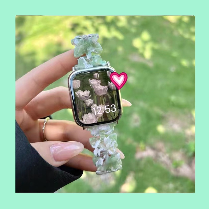 Dây Đeo Đồng Hồ Bằng Resin Trong Suốt Cho AW band 7 Series ultra 8 7 6 5 4 3 2 1 S7 S6 49 41mm 45mm 44mm 40mm 42mm 38mm 45mm