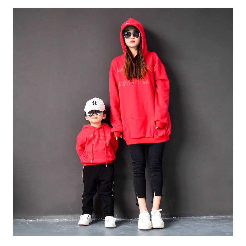 BÁN SỈ- ÁO HOODIE NỈ BÔNG IN CHỮ GIA ĐÌNH