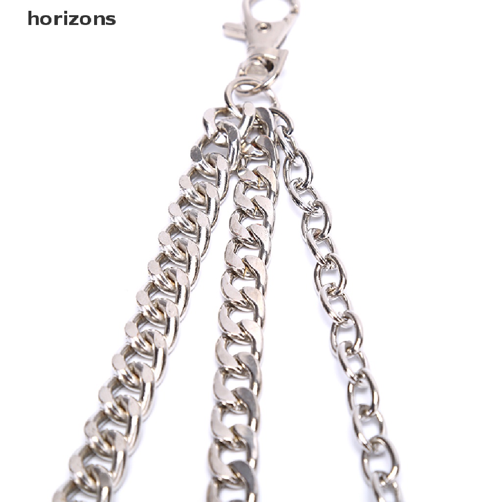 [horizons] Móc Khóa Dây Xích 3 Lớp Bằng Thép Không Gỉ Cho Thắt Lưng (h)