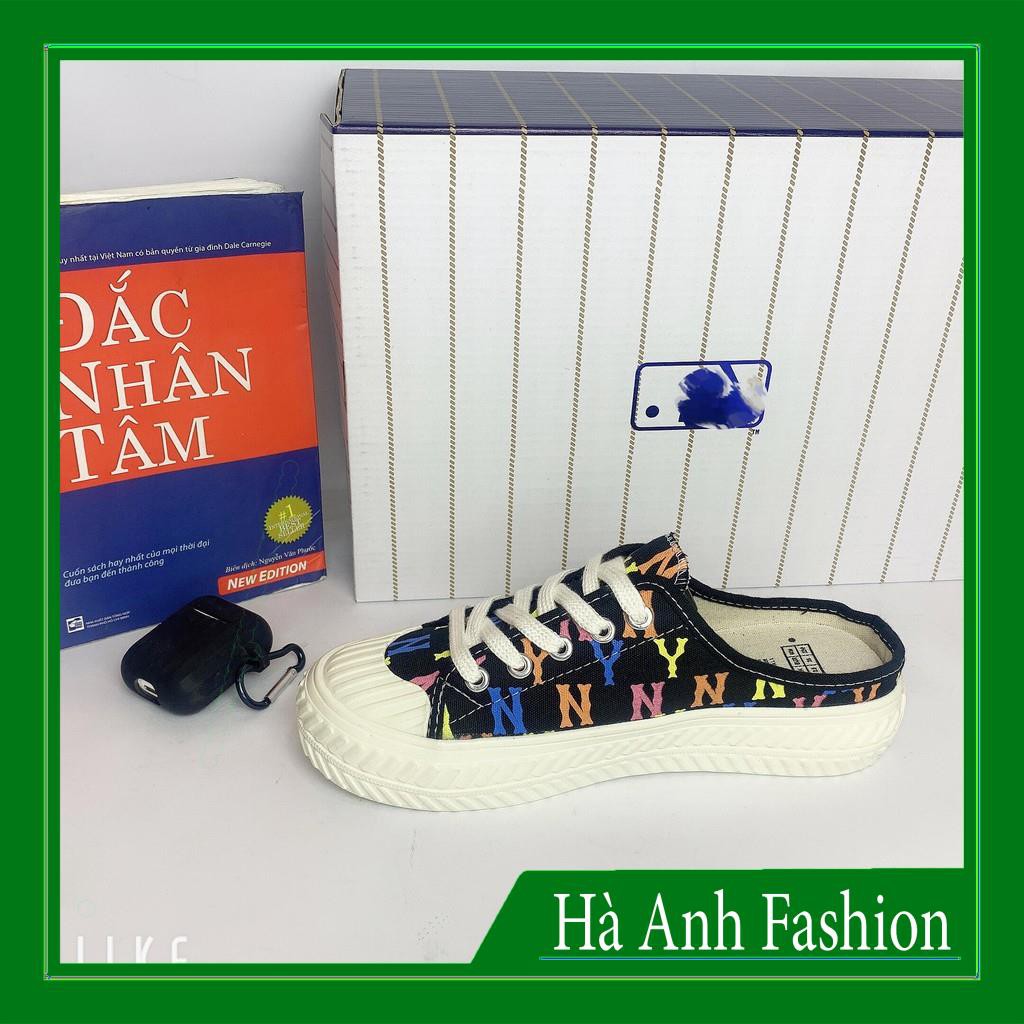 [ Hot trend- Hàng Trung ] Giày Sục NY, Đạp Gót, Giày Sục 𝐌𝐋𝐁 NY đen Độn đế mới nhất 2021 | BigBuy360 - bigbuy360.vn