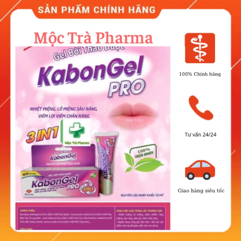 Nhiệt Miệng- KanbonGel Pro 3in1- Gel bôi thảo dược giảm Nhiệt miệng,Sâu răng,Viêm lợi, Viêm chân răng