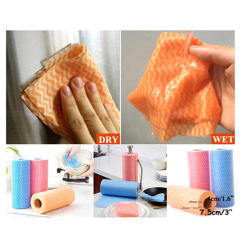 Set 4 Cuộn 200 Khăn Lau Bếp Sử Dụng Một Lần Đa Năng