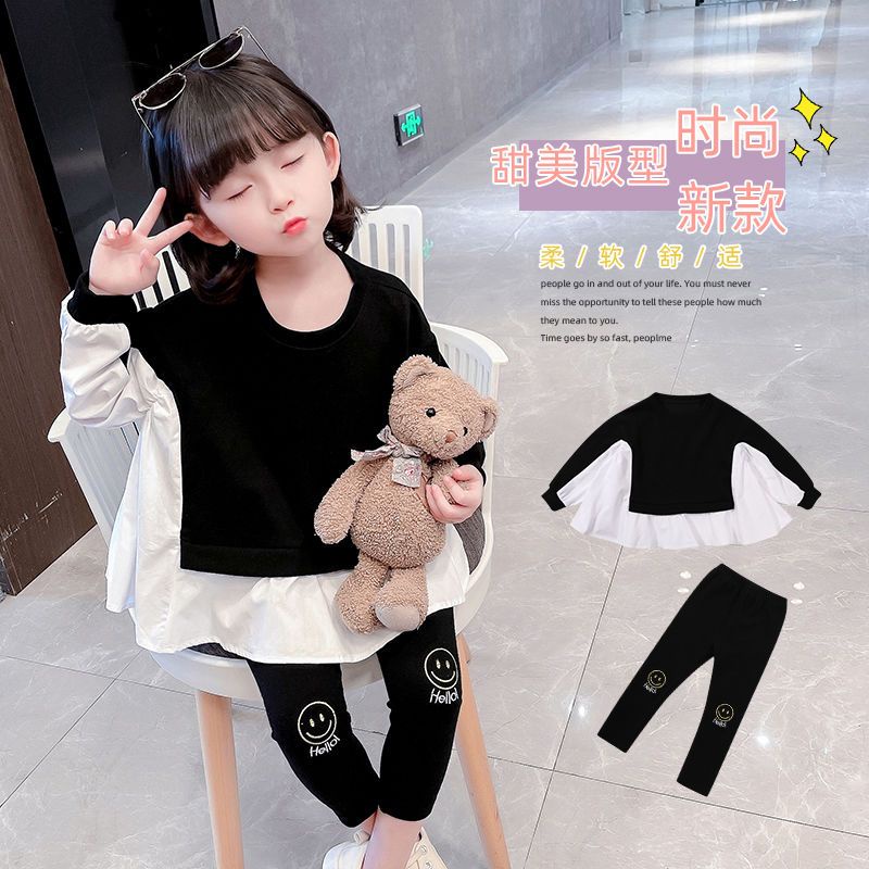 Bộ Đồ Thời Trang Mùa Thu 2022 Phong Cách Hàn Quốc Mới Cho Bé Gái