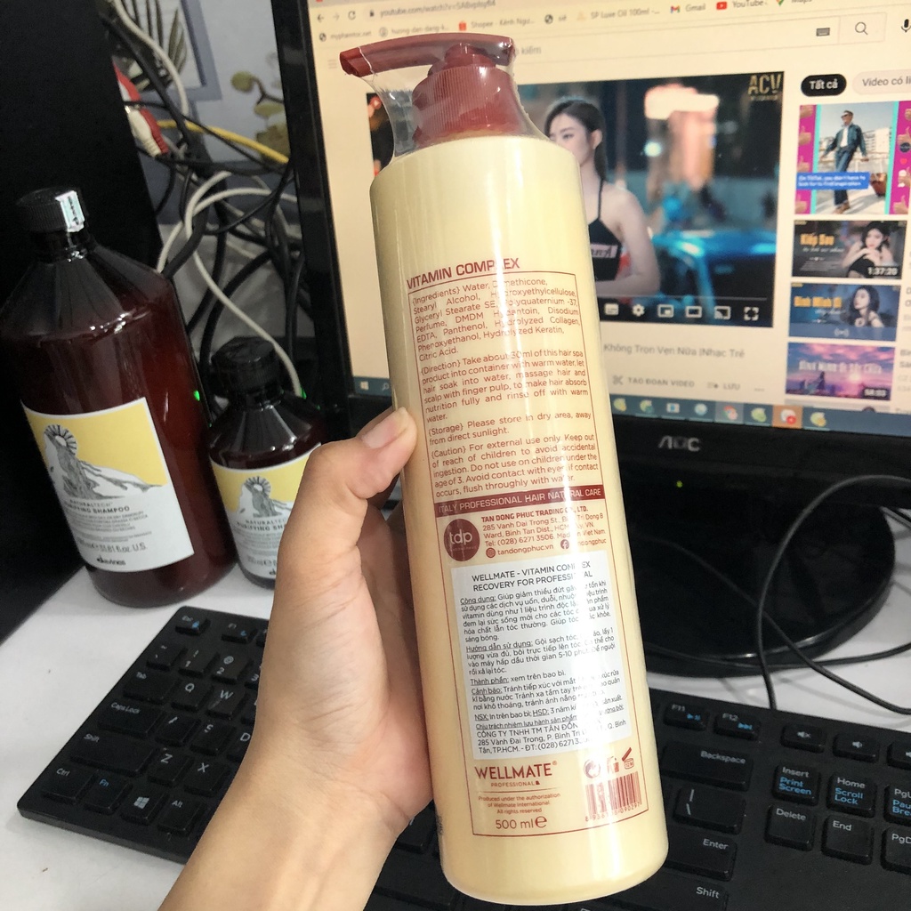 MÃU MỚI 2021 Dầu xả phục hồi tóc hư tổn Wellmate Vitamin Complex Recovery Conditioner 500ml