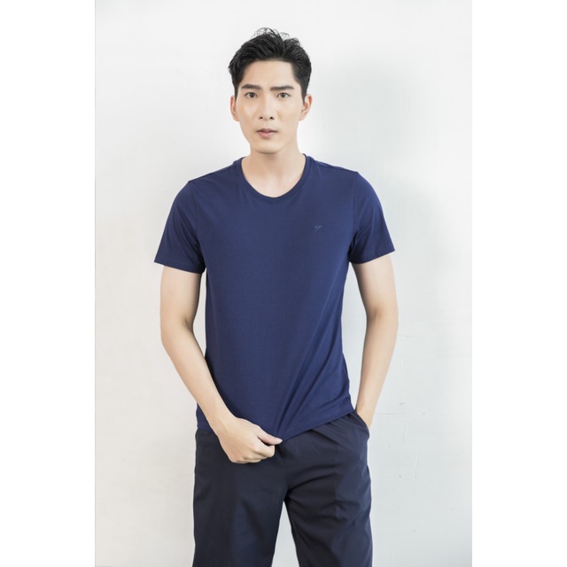 Áo thun nam cổ tròn KWIN vải cotton dày dặn cao cấp Hàn Quốc form Regular Fit co giãn tay ngắn nhiều màu KTSR06