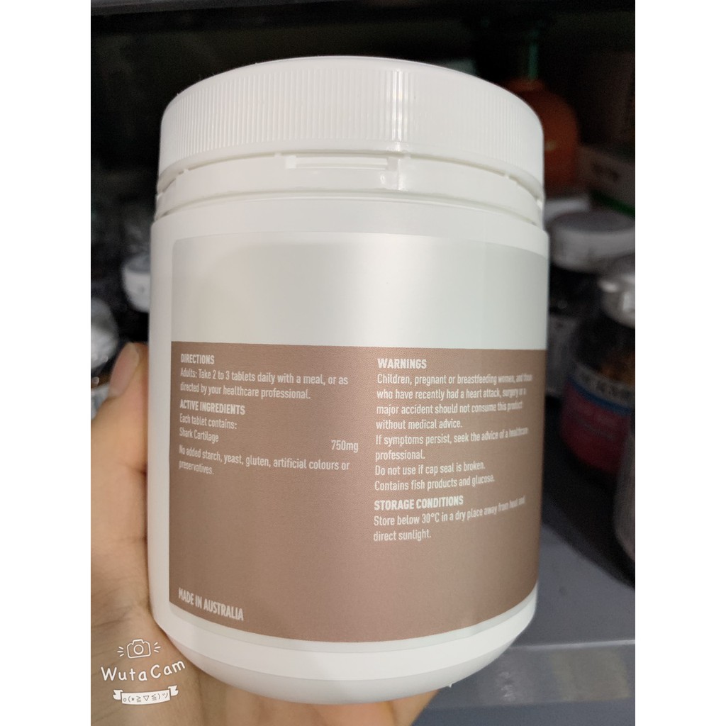 Viên uống sụn vi cá mập Úc, giảm đau cứng khớp SHARK CARTILAGE, 200 viên
