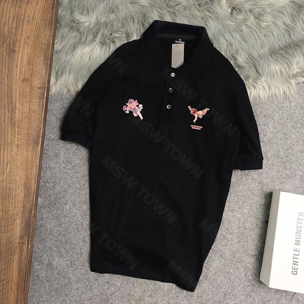 Áo Polo thiên thần đen , áo thun có cổ nam nữ unisex, MSW Town | BigBuy360 - bigbuy360.vn