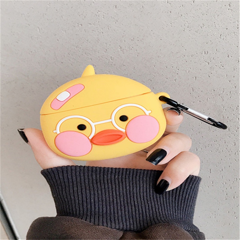 Vỏ Bọc Hộp Sạc Tai Nghe Bằng Silicon Mềm In Họa Tiết Hoạt Hình Cho QCY T7