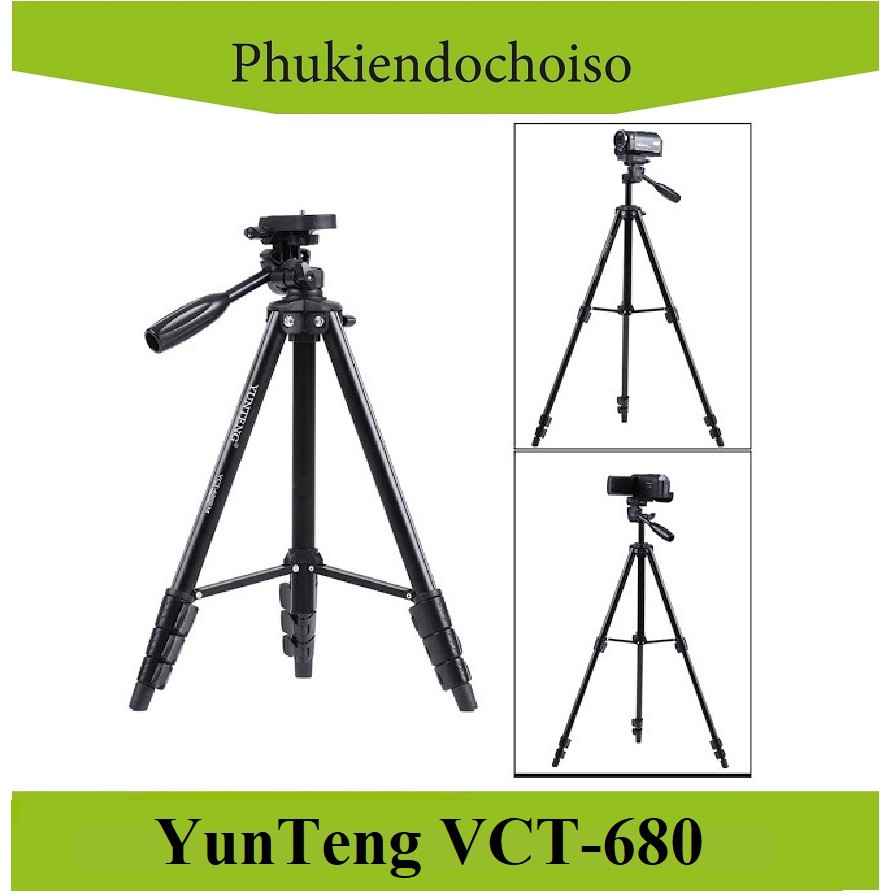 Chân máy ảnh YUNTENG VCT-680RM( Chính hãng)-China . Tặng Da cừu - Da thật