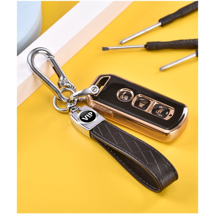 Ốp chìa khóa smartkey honda SH, Sh Mode 3 nút bấm nhưa TPU cao cấp kèm móc khóa
