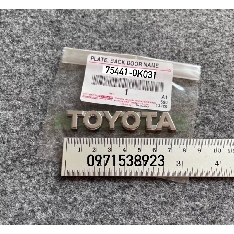 LOGO CHỮ TOYOTA XỊN CHÍNH HÃNG GIÁ RẺ 75441-0k031