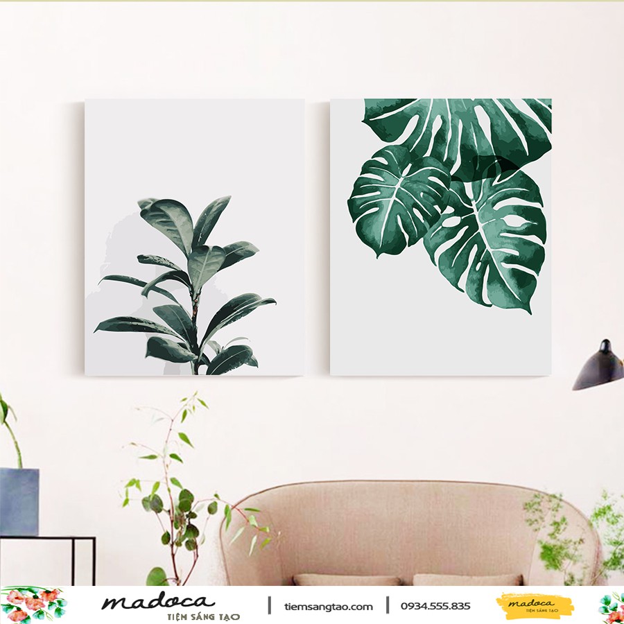 Tranh sơn dầu số hóa botanic 273 và 297