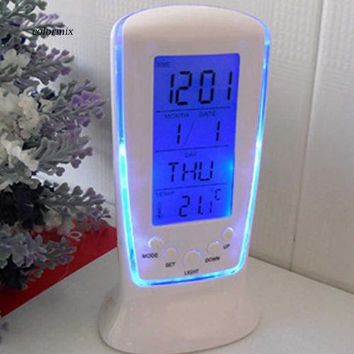 Bộ đồng hồ để bàn có đèn LED và màn hình LCD kèm phụ kiện tiện dụng