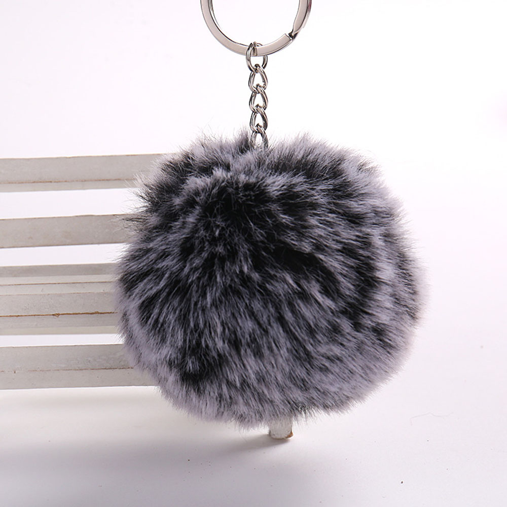 Móc khóa quả cầu lông xù dễ thương gồm 20 màu sắc tùy chọn