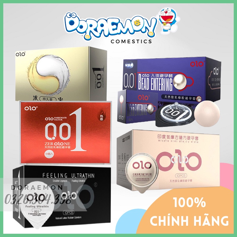 BAO CAO SU OLO 001 CÁC LOẠI [CHÍNH HÃNG 100%] HỘP 10 CÁI -SIÊU MỎNG CHO CUỘC VUI THĂNG HOA, NHIỀU CẢM XÚC