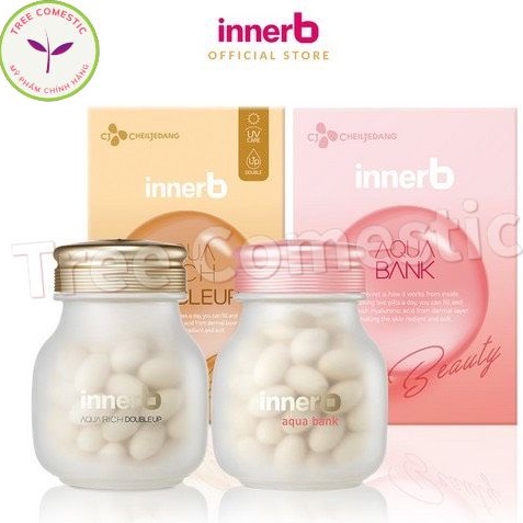 Bộ Đôi Thực Phẩm Dưỡng Trắng Sáng Mịn Da INNERB AQUA RICH DOUBLEUP VÀ INNERB AQUA BANK