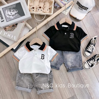 Bộ polo b bé trai quần jean cá tính