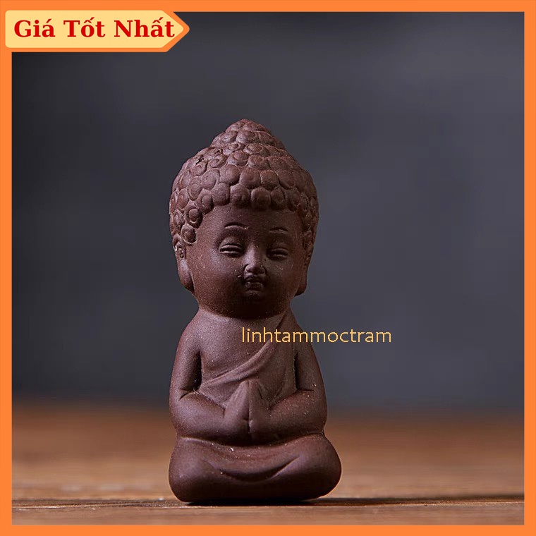 Tượng Phật Như Lai mini bằng gốm trang trí nội thất tượng phật nhỏ phong thủy