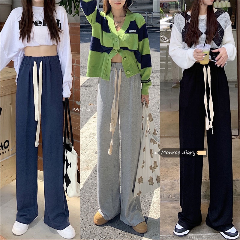 Quần SUXI ống rộng phong cách thể thao năng động trẻ trung dành cho nữ