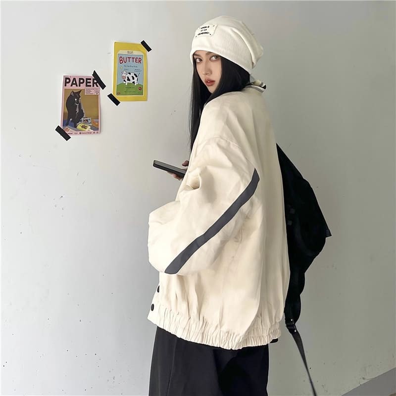 Áo khoác bomber tay thụng 1987s áo khoác kaki oversize cá tính_VIETSTAR